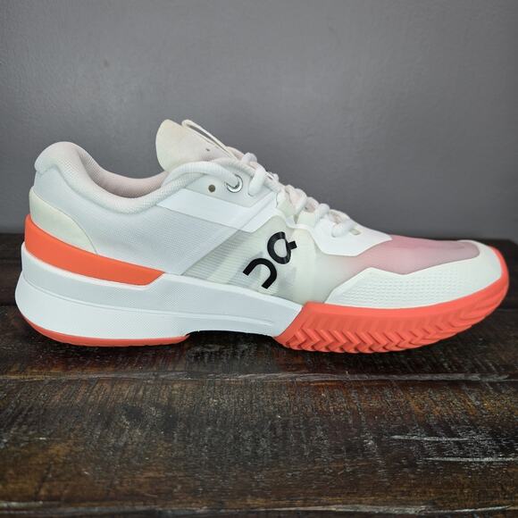 NEW On Cloud The Roger Pro 2 Womens Size 8.5 Court Tennis Shoes White Orange - Picture 8 of 12